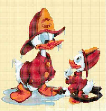 Schema punto croce Paperino (6)